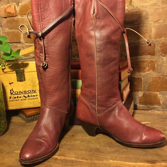 Vintage Oxblood Leather Frye Riding Boots 7 1/2 - Picture 9 of 9